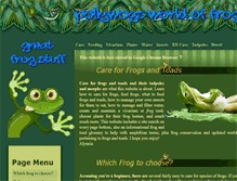 Tablet Screenshot of pollywogsworldoffrogs.com